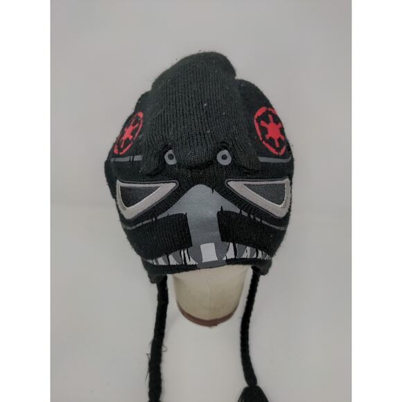 Star Wars Imperial Tie Fighter Pilot Beanie Trapper Hat OS Black - Picture 3 of 13